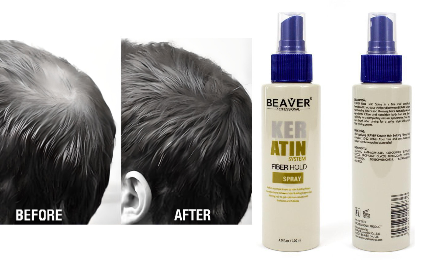 Beaver Professional Keratin System Fibre Hold Spray 120ml - For Use With Hair Loss Fibres