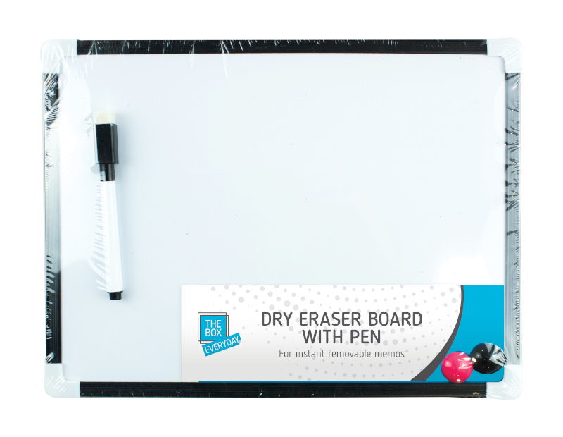 Generise Mini A4 (30cm x 22cm) Whiteboard with Marker Pen and 2 Magnets