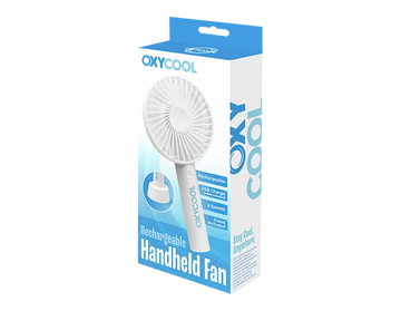 Oxycool 3 Speed Rechargeable Handy Fan - 21cm