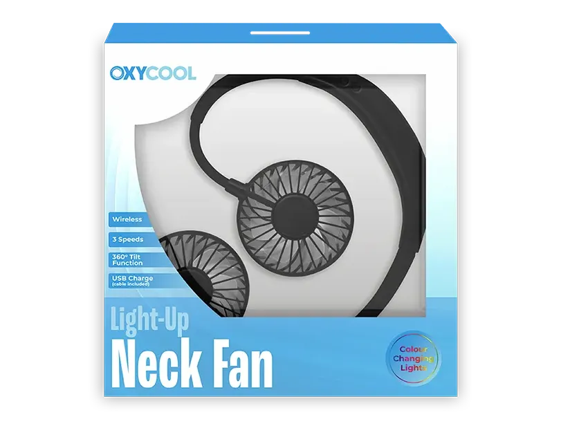 Oxycool Portable Neck Fan With Lights