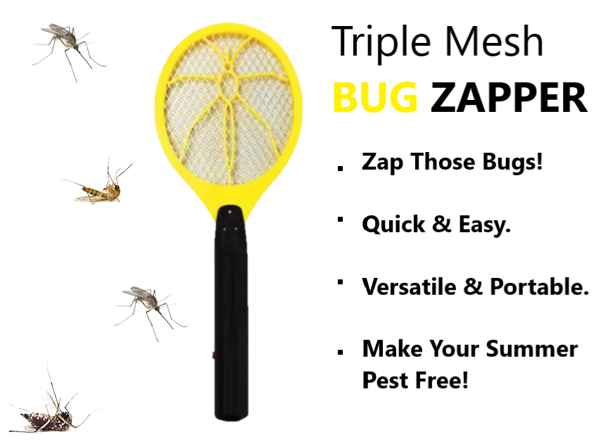 Generise Electric Bug Zapper – Bug Free Living with Delivery (Yellow with Black Handle)